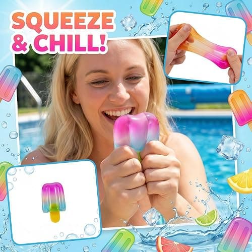 Ice Cream Squishy Toy, Summer Sensory Stress Relief Squeeze Squishy, Easter Basket Stuffers Party Favors for Anxiety Relief Everyone, Birthday Gift thumbnail 4