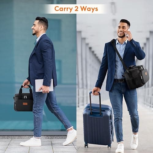 Lifewit Medium Lunch Bag, Insulated Lunch Box, Soft Cooler Cooling Tote for Adult Men Women, Black 12-Can (9L) thumbnail 7