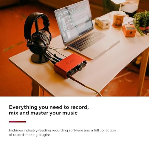Focusrite Scarlett Solo 4th Gen, interface audio USB pour la guitare, les voix et la production — des prises de son de très haute qualité et tous les logiciels pour enregistrer thumbnail 8