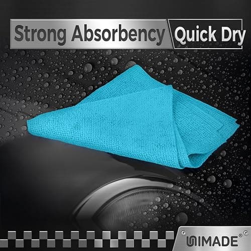 UNIMADE Microfiber Cleaning Cloth, 24 Pack Reusable Microfiber Towels for Cars Lint Free Cleaning Shop Towel Rags for Home Kitchen Automotive Bar Mechanic Restaurant Garage, 11"x 12", Multicolor thumbnail 5