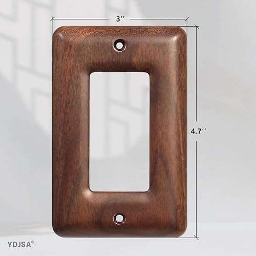 YDJSA Decorative Outlet Covers Solid North American Walnut Plug Plate Covers, Electrical Wall Plates for Outlets thumbnail 2