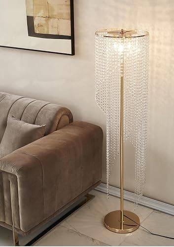 Surpars House Raindrop Crystal Floor Lamp French Golden thumbnail 4