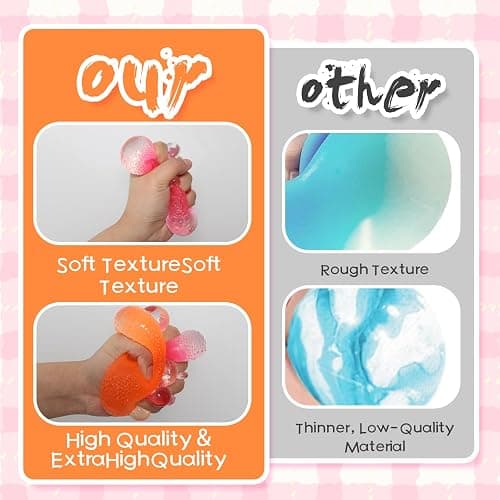 3pcs Squishy Textured Candy Stress Balls - Sensory Toys for Kids with Unique Needs - Great for Classrooms, Home, and Playtime thumbnail 5