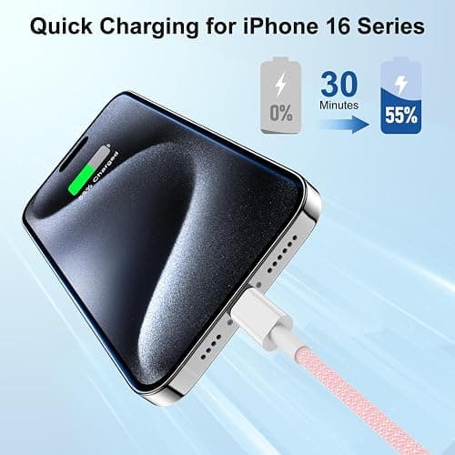 USB C to C Fast Charger Cable 10ft, Long Type C to USB C Charging Cord Wire for Apple iPhone 17 Pro Max/17 Air/16 Pro/15 Plus,MacBook Pro 2021/2020/2019/2018,iPad 12.9/11 inch/Mini/Air,Samsung Galaxy thumbnail 2