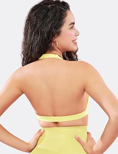 VOYJOY Sports Bras for Women Basic Wireless Bra Crop Workout Yoga Bra Sexy Tank Top thumbnail 6