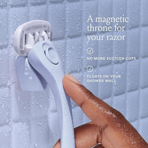 Billie Razors for Women Shave Kit – Women’s Razor + 4 x 5-Blade Razor Refills + Magnetic Holder – Cool Blue thumbnail 6