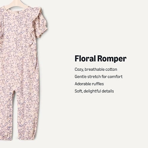 Amazon Essentials x Sofia Grainge Toddlers and Baby Girls' Ruffle Romper thumbnail 3