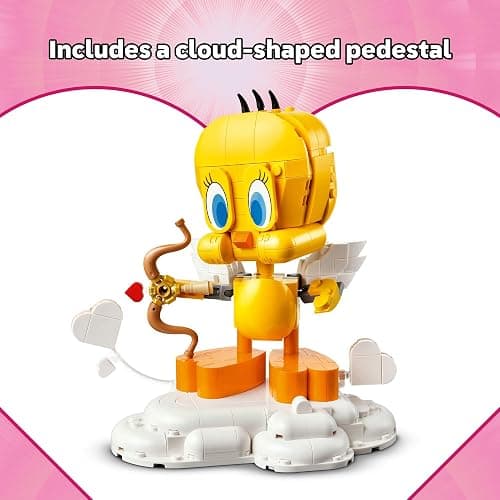 LEGO Looney Tunes Sweetheart Tweety Bird Building Toy for Adults & Kids - Tweety Figure W/Display Pedestal & Accessories for Girls & Boys, Ages 12+ - Gift & Craft for Valentine's Day - 40824 thumbnail 5