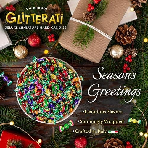 GLITTERATI Eleganza Assortment Italian Miniature Hard Candies, Individually Wrapped Gourmet Candy, Vegan, Gluten Free, Non-GMO, 5.5 Oz Bag, Approx. 150 Count thumbnail 8