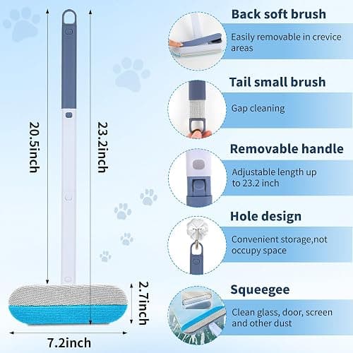 Multifunctional Pet Hair Remover for Furniture - 23.2 Inch, Reusable, Washable Effective Lint Cleaner Removal Tool for Dog and Cat Hair, Gentle on Couch, Carpet, Bedding, Clothes thumbnail 2