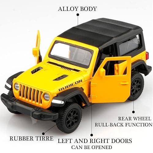 TOKAXI 1/36 Scale Jeep Wrangler 2dr Diecast Car Models,Pull Back Vehicles Toy Cars,Cars Gifts for Boys Girls thumbnail 4