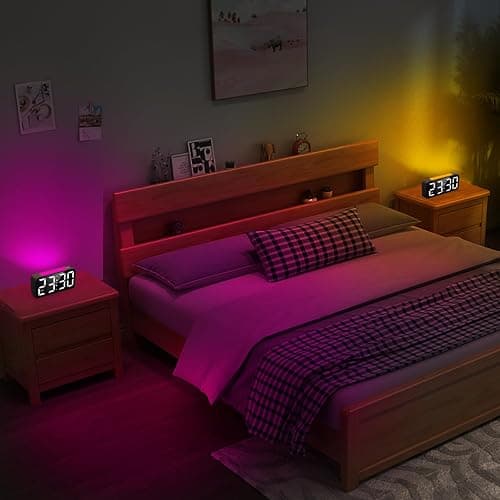 Topski Loud Alarm Clocks for Bedrooms Heavy Sleepers, Digital Clock with Night Light, Large Display, Dual Alarm, Snooze, Dimmable Bedside Alarm Clock for Kids Teens Boys Girls thumbnail 2