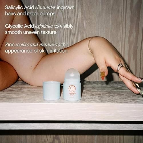 Topicals High Roller Ingrown Hair Serum | Roll-on Tonic to Soothe and Calm Irritated Skin on Face, Armpits and Bikini Areas | Contains Salicylic and Glycolic Acid | Vegan and Cruelty-Free (1.7 Fl Oz) thumbnail 3