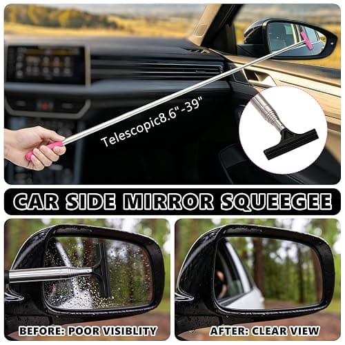 AUTODECO Car Cleaning Kit, Car Interior Detailing Kit with 12000PA Black Handheld Vacuum, Brush Set, Windshield Tool, Duster, Towels, Complete Car Care Tools for Women (Black) thumbnail 4
