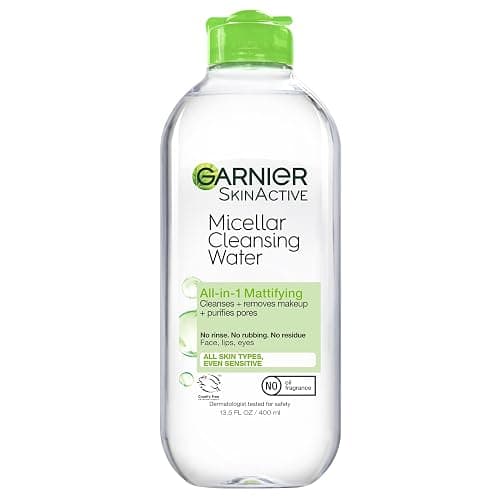 Garnier Micellar Water for Oily Skin, Facial Cleanser & Makeup Remover, Mattifying, For All Skin Types, Vegan, Cruelty Free, 13.5 Fl Oz (400mL), 1 Count - Image 1