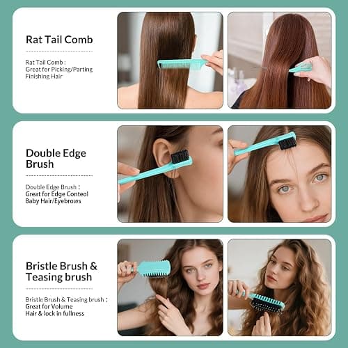 Curl Defining Brush, Curly Hair Brush Products for Effortlessly Detangling Shaping and Styling Women's Men's Curls on All Wet or Dry Hair Types, Reduces Frizz thumbnail 5