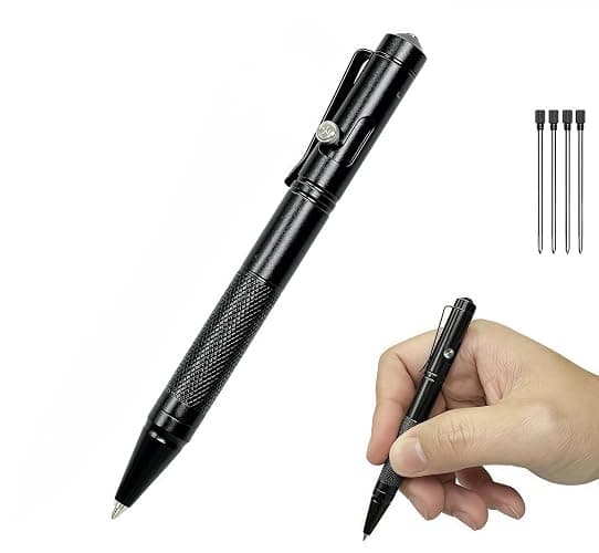 OIJ Mini Bolt Action Pen Set, Ultra-Light EDC Pocket Military Tactical Pen, Aluminum Alloy Writing Tool With 4 Ballpoint Refills - Image 1