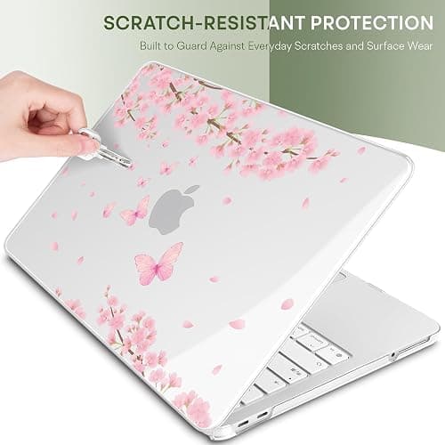 May Chen Compatible with MacBook Neo 13 inch Case 2026 Model A3404, Plastic Hard Shell,Keyboard Cover,Screen Protector,Dust Plug, for MacBook Neo 13" with A18 Pro Chip, Cherry Blossom thumbnail 7