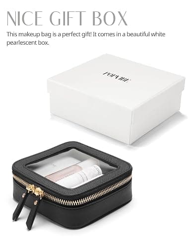 Popvibe Clear Makeup Bag Travel Cosmetic Case Transparent Toiletry Bag with Zipper, Portable Make Up Organizer Traveling Compact Car Bag for Essentials thumbnail 8