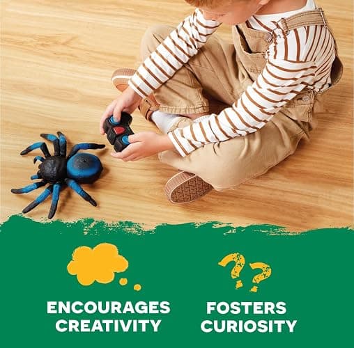 Terra by Battat – Remote Control Tarantula for Kids with LED Eyes – Realistic Spider Toy with Moving Legs, Fast Speed & 360° Spin – Blue RC Animal for Boys & Girls 6+ Years thumbnail 6