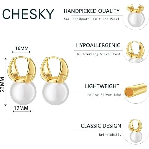 amazon pearl earrings thumbnail 5