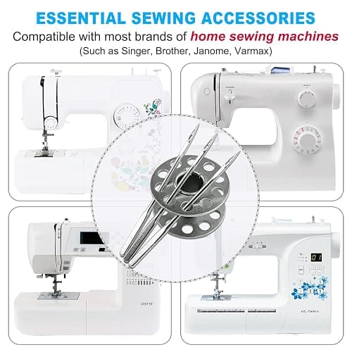 Sewing Machine Needles, 100 PCS Universal Sewing Machine Needle Set for Singer, Brother, Janome, Varmax, and Other Brands of Home Sewing Machines, Sizes 65/9, 75/11, 90/14, 100/16, 110/18 thumbnail 3