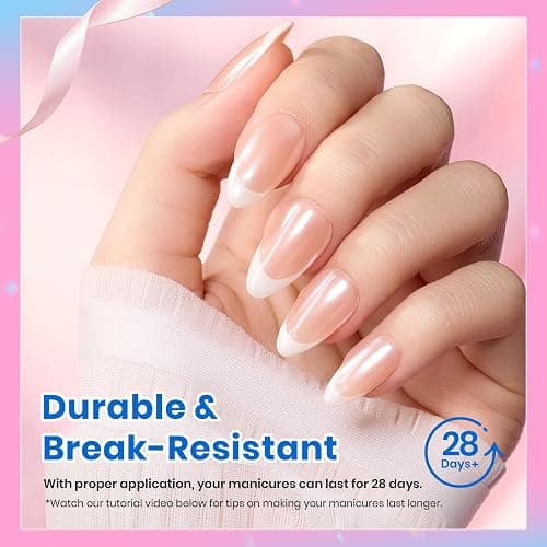 Beetles Short Almond Nail Tips: 12 Sizes 288 PCS Half Matte Full Cover Gel Tips Clear Acrylic Gel Nail Tips Almond Shape for DIY Extension thumbnail 6