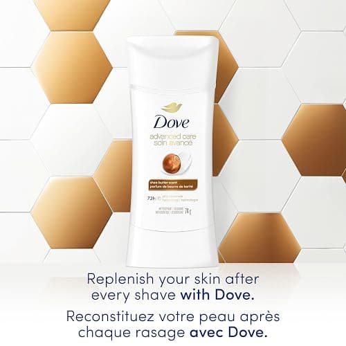 Dove Advanced Care Antiperspirant Deodorant for Women Shea Butter Scent with Pro-Ceramide Technology for Soft, Resilient Skin, 74g thumbnail 5