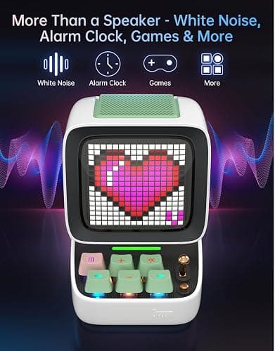 Divoom Ditoo Retro Pixel Art Game Bluetooth Speaker with 16X16 LED App Controlled Front Screen (White) thumbnail 6
