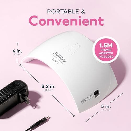 SUNUV UV LED Nail Lamp, Nail Dryer for Gel Polish UV Light for Nails with Sensor 2 Timers SUN9C Pink Gift for Women Girls thumbnail 3