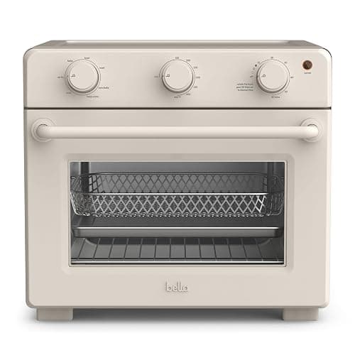 bella Air Fry Toaster Oven, 7 Preset Cooking Options, Dishwasher-Safe EverGood Coated Trays Included, 60-Minute Auto Shutoff w Audible Timer, Power Indicator Light, 1700 Watt, Oatmilk - Image 1