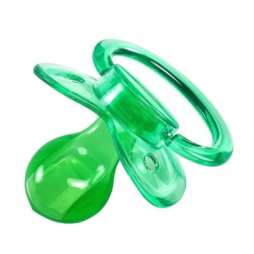 LittleForBig BigShield Adult Sized Pacifier Candy Gloss Pacifiers Set - Pink and Green thumbnail 5