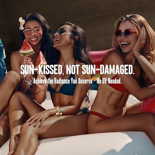 VIVITAN Self Tanner Mousse Kit - 250mL XL & Mitt & Strap | 1-Hour Express Dark Bronze + Plant 30% DHA for Long-Lasting Tan | No Orange Tones, Streak-Free & Odorless | Natural Sunless Glow thumbnail 9