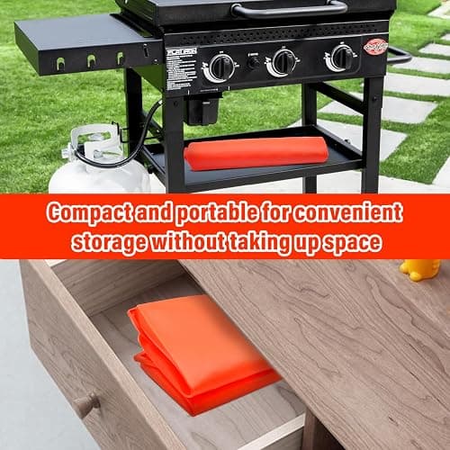 ABYDA 28 Inch Silicone Griddle Mat Cover for Blackstone, Full Coverage Heavy Duty Food Grade Grill Buddy Mat, All Season Cooking Surface Protective Cover thumbnail 7