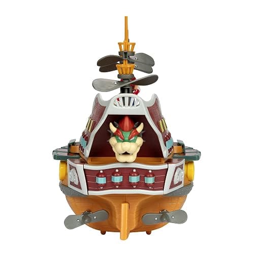 Super Mario Deluxe Bowser's Air Ship Playset with Mario Action Figure – Authentic in-Game Sounds & Spinning Propellers thumbnail 5