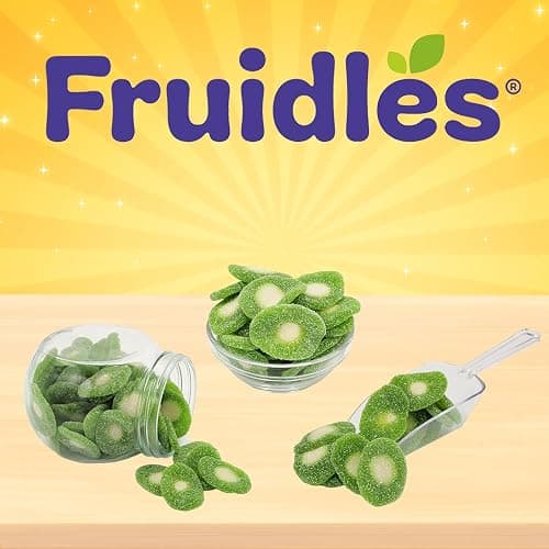 Fruidles Sour Kiwi Slices, Soft Chewy Gummy Candy, Fat-Free (Half-Pound) thumbnail 3