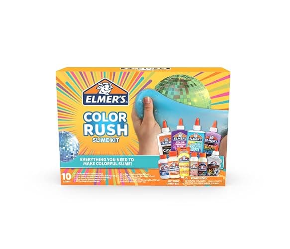 Elmer's Color Rush Slime Kit, Includes Liquid Glue, Activator, Makes Color Changing, Glow in The Dark, Butter Slime and More, 10 Piece Set - Perfect for Parties, Gift, Activity Time thumbnail 3