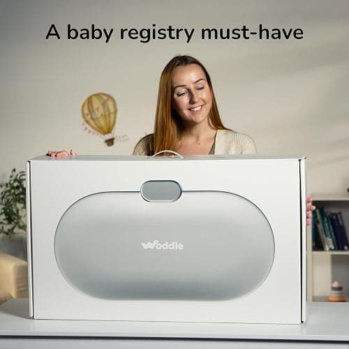 Woddle Multifunctional Smart Baby Changing Pad with Medical Grade Scale for Critical Weight Monitoring + AI App, Noise Machine, Warmer, Night Light, Touchscreen Tracker, All-in-One thumbnail 8
