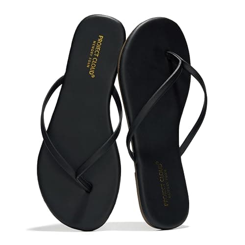 Project Cloud Flip Flops for Women Memory Foam Flats Sandals | Lightweight and Durable Non-Slip Sole Womens Sandals - Beach Essentials Womens Flat Sandals for Everyday Comfort Daily Wear - Image 1