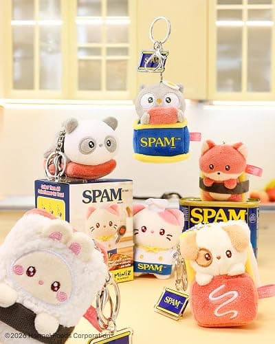 Anirollz Miniz SPAM Officially Licensed Blind Surprise Box 3.5 Inch Plush Keychain Collectible Random Character Charm Keyring Accessory thumbnail 2