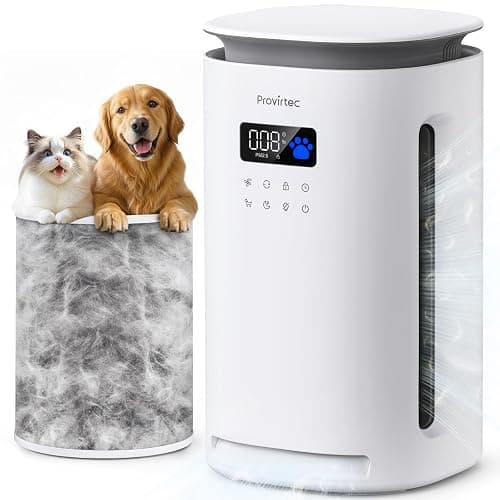 Provirtec Pro-Level Air Purifier for Home Pets, No More Pet Floating Fur, Dander & Odor Worries, 360° Wide Intake, H13 True HEPA, Auto/Pet Mode & Washable Pre-Filter,Ultra Quiet for Bedroom/Large Room - Image 1
