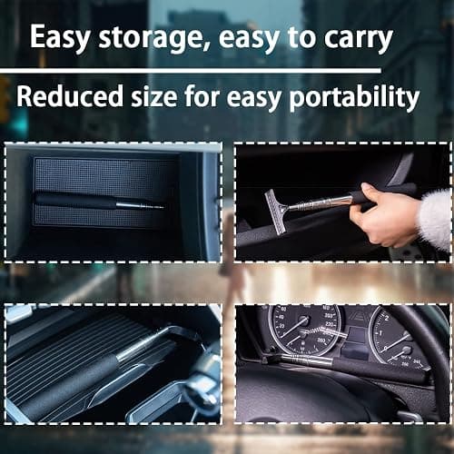 Car Rearview Mirror Wiper, Retractable Auto Glass Squeegee, Water Cleaner with Telescopic Long Rod, Portable Cleaning Tool for All Vehicles, Universal Automotive Accessories (Pink) thumbnail 6