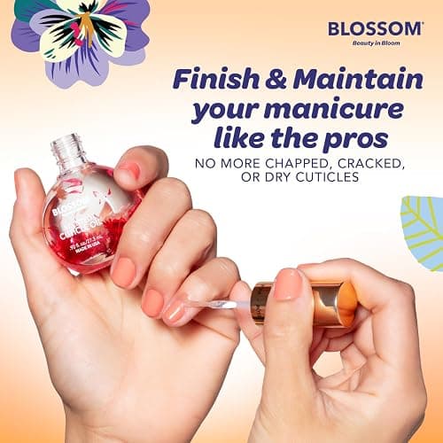 Blossom Cuticle Oil for Nails, Hydrating, Moisturizing, Scented Nail Oil Cuticle Care, Infused with Real Flowers, Made in USA, 0.5 fl. oz, Amazon Exclusive, Coconut thumbnail 5