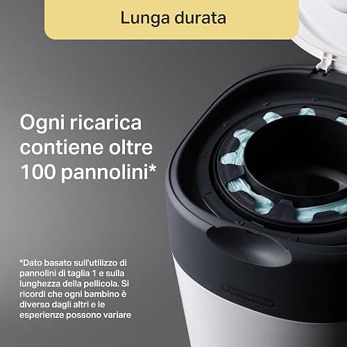 Tommee Tippee Starter set Mangiapannolini Twist & Click con 6 Ricariche con Pellicola Antibatterica Multistrato, Bianco (la confezione può variare) thumbnail 7