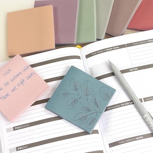 Osboo Sticky Notes 3x3 Self-Stick Notes Pads with 8 Morandi Colors, Easy to Post for Office, School, Home, 8 Pads/Pack, 80 Sheets/Pad thumbnail 7
