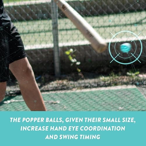 Bandit Sports Mini Tee Popper and Mini Popper Ball Pack Bundle, 12 Pack of Balls thumbnail 6