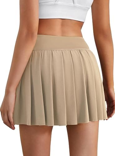 DLOODA Pleated Skirts for Women High Waisted Tennis Skirt Athletic Skorts with Pockets Shorts Workout Golf Skort thumbnail 4