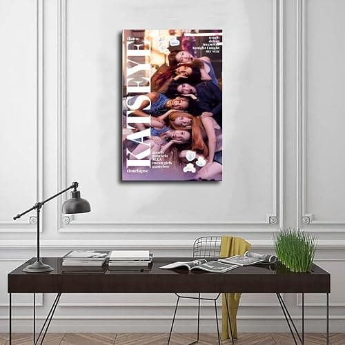 KATSEYE (9) Canvas Poster Bedroom Decor Sports Landscape Office Room Decor Gift Frame-style 12x18inch(30x45cm) thumbnail 3
