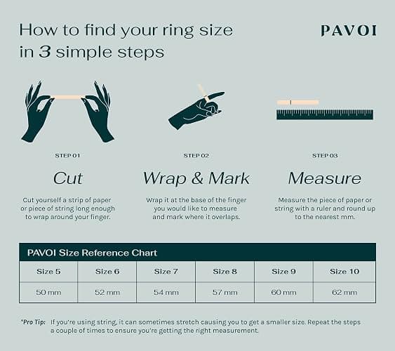 PAVOI 18K Gold Plated 3 Rings Set | Gold Stacking Rings for Women | Stacking Ring Set - Yellow Gold - 7 thumbnail 5