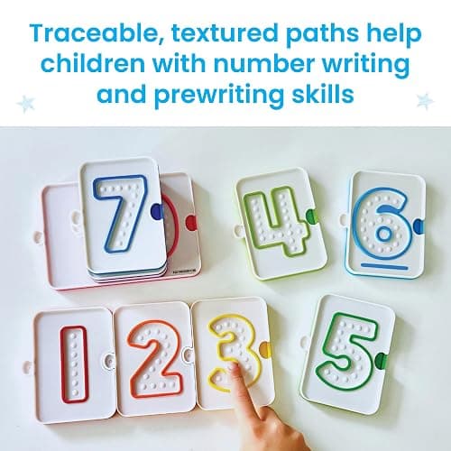 hand2mind Sensory Number Trays, Learning Numbers for Kids, Fine Motor Activities, Counting Toys for Sensory Seeking Kids, Texture Toys, Pre-Writing Skills for Toddlers, Montessori Math Materials thumbnail 4